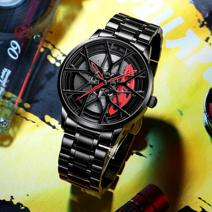 Montre de roue en alliage BMW M Power rouge statique, accessoires pour passionnés de voitures