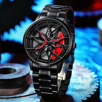 Montre de roue en alliage BMW M Power rouge statique, accessoires pour passionnés de voitures