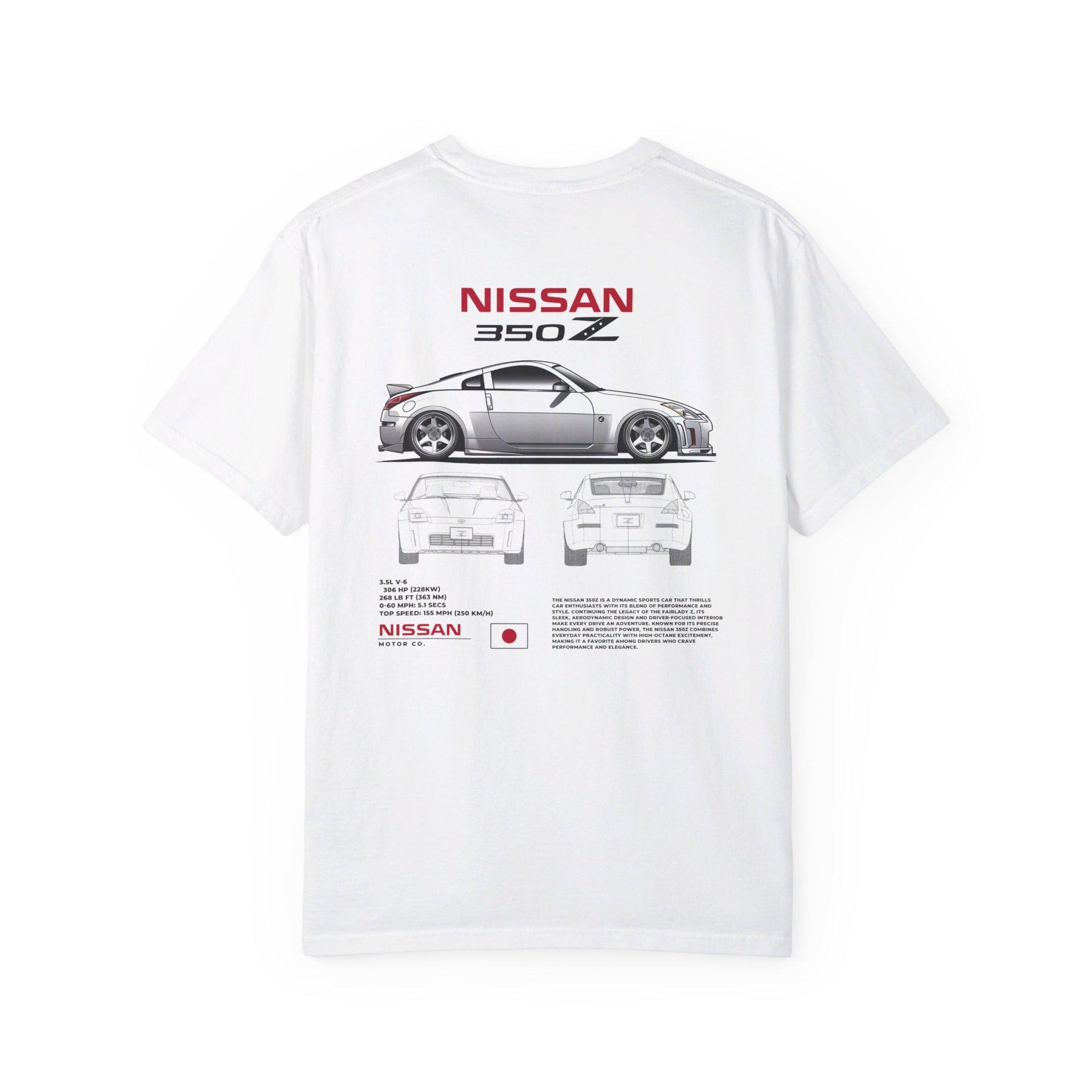 Nissan 350Z Spec Shirt - Boosted Gear Co, JDM Performance Tee, Cool Unisex Top, Casual Car Shirt, Unique Graphic Racer Apparel