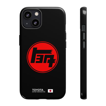 Coque iPhone avec logo Toyota TEQ - Emblème de voiture vintage, design japonais rétro, accessoire cool, couverture unique du patrimoine automobile