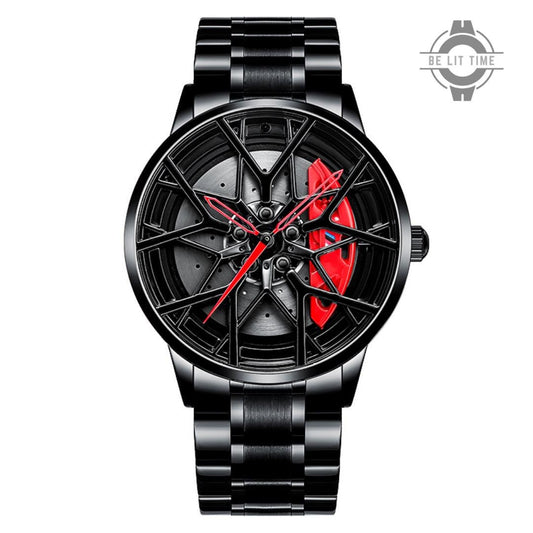 Montre de roue en alliage BMW M Power rouge statique, accessoires pour passionnés de voitures